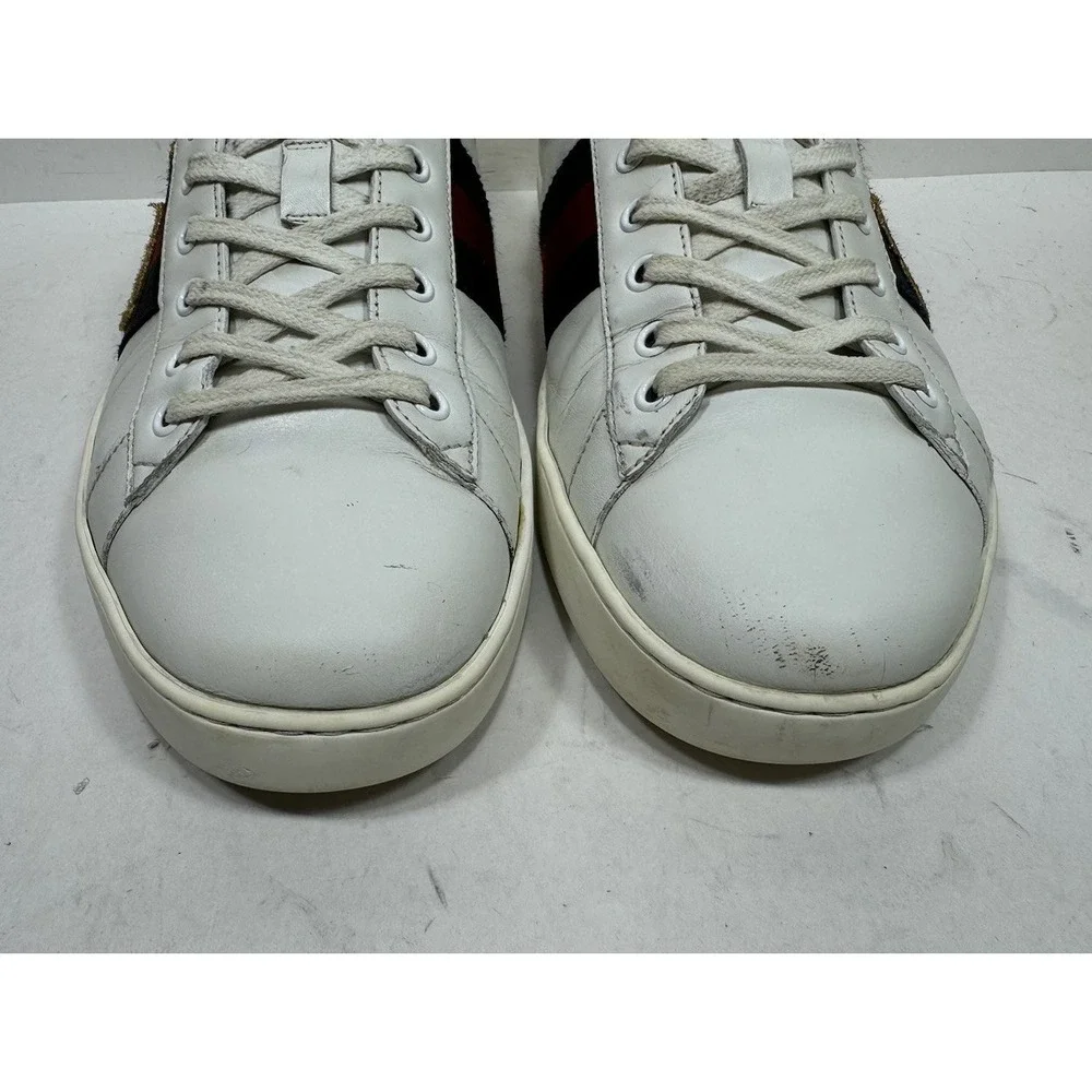 Gucci Ace Loved White Leather Patch Ace Sneakers Men's Size 11 US / 10 UK 497090